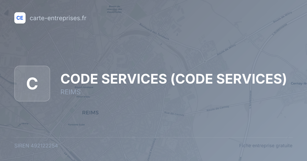 CODE SERVICES — 492122254 — fiche entreprise