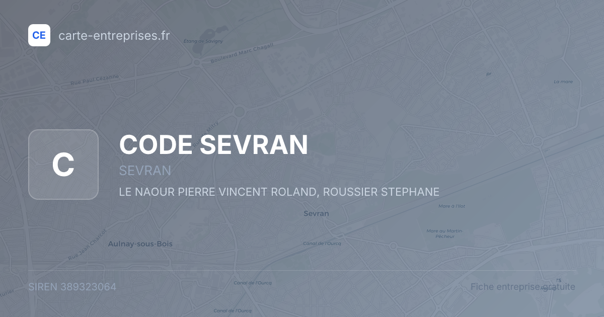 CODE SEVRAN — 389323064 — fiche entreprise