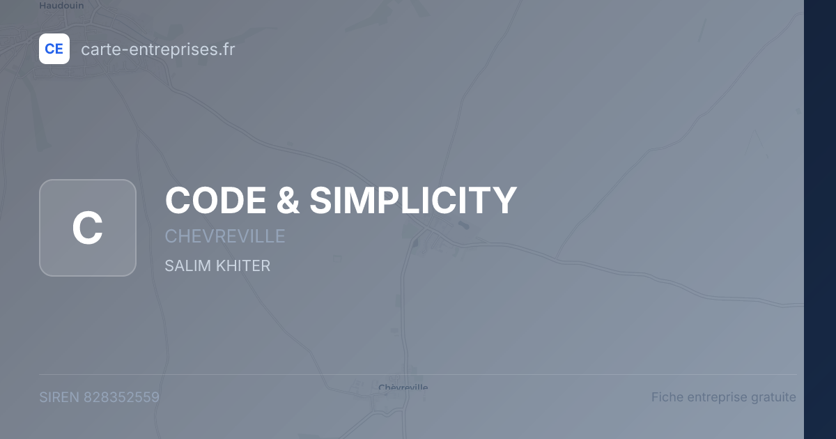 CODE & SIMPLICITY — 828352559 — fiche entreprise