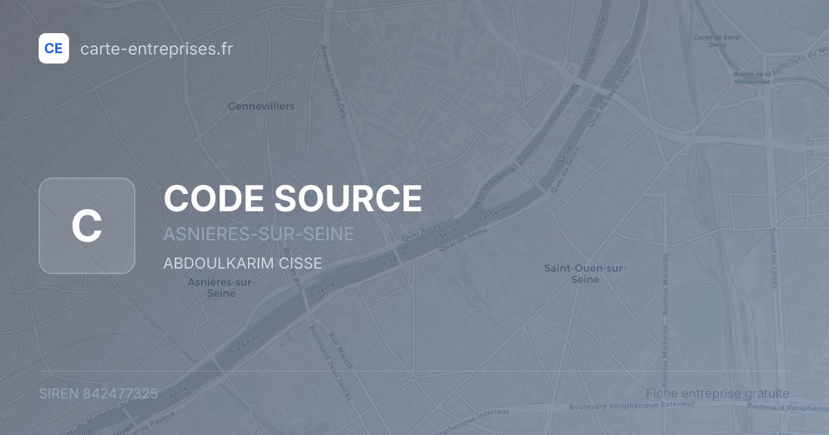 CODE SOURCE — 842477325 — fiche entreprise