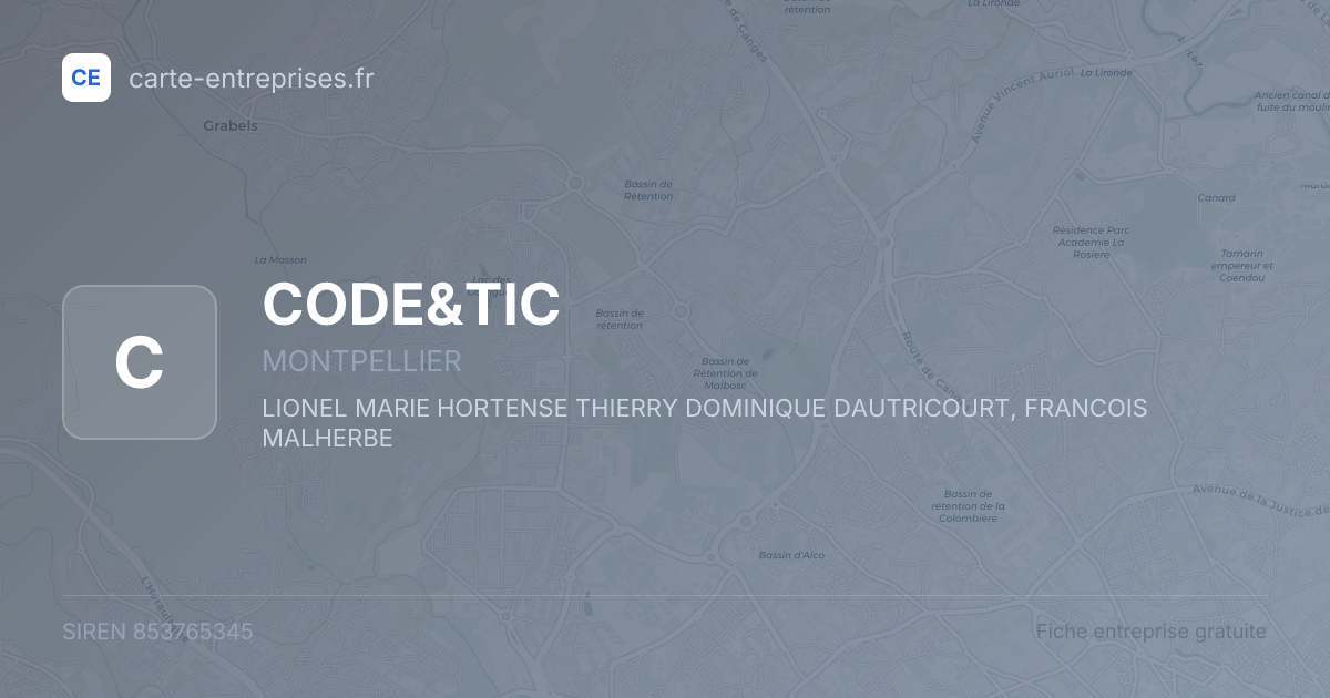 CODE&TIC — 853765345 — fiche entreprise