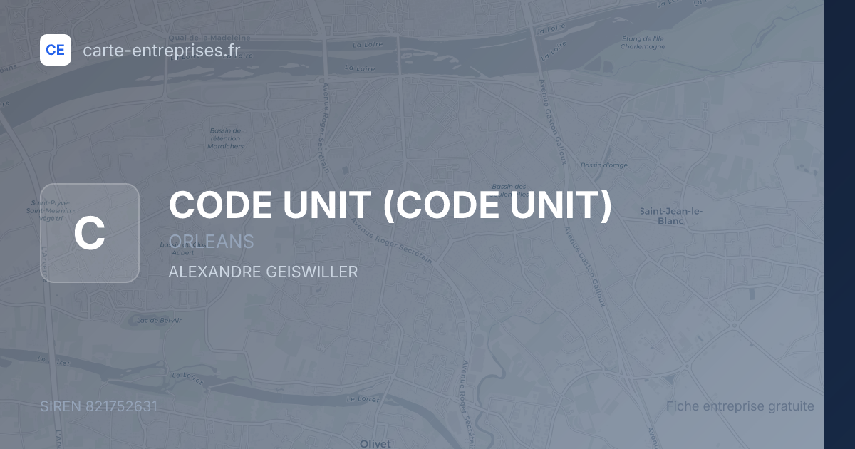 CODE UNIT — 821752631 — fiche entreprise