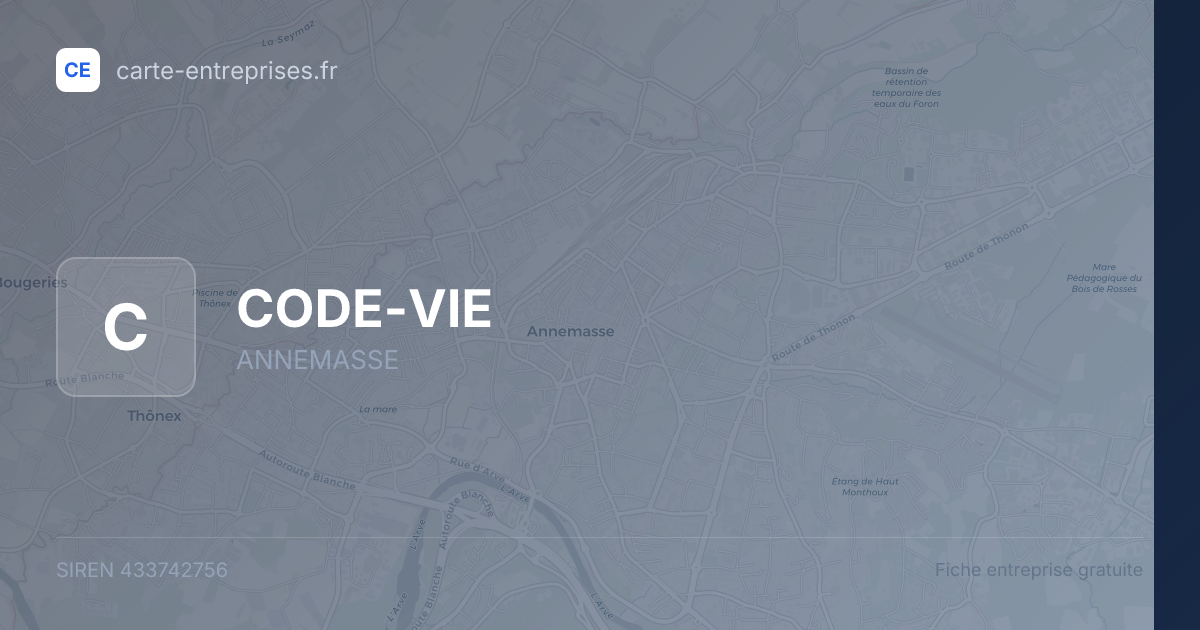 CODE-VIE — 433742756 — fiche entreprise