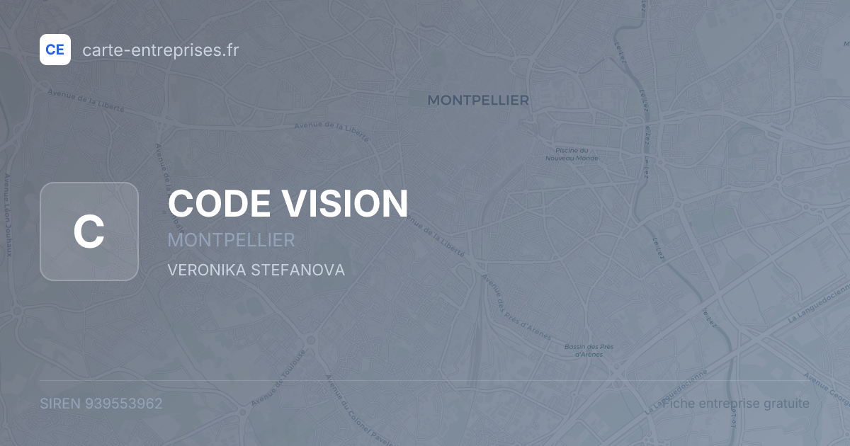 CODE VISION — 939553962 — fiche entreprise