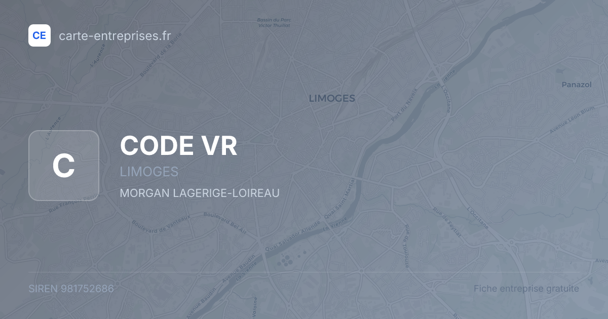 CODE VR — 981752686 — fiche entreprise