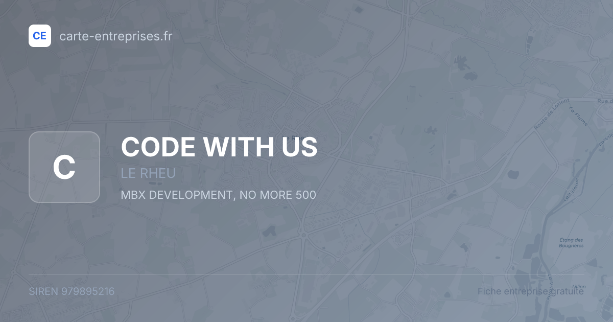 CODE WITH US — 979895216 — fiche entreprise