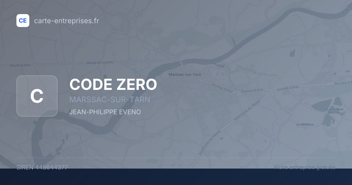 CODE ZERO — 448644377 — fiche entreprise