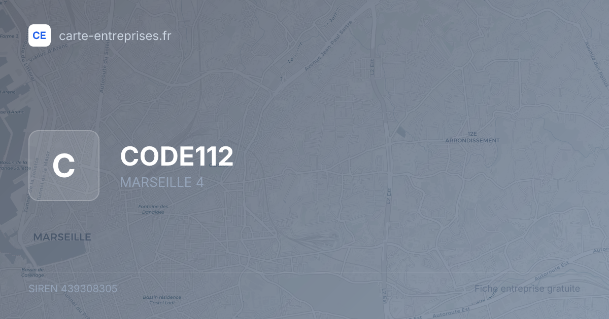 CODE112 — 439308305 — fiche entreprise