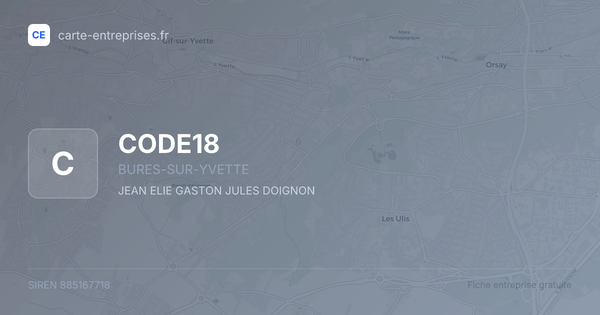 CODE18 — 885167718 — fiche entreprise