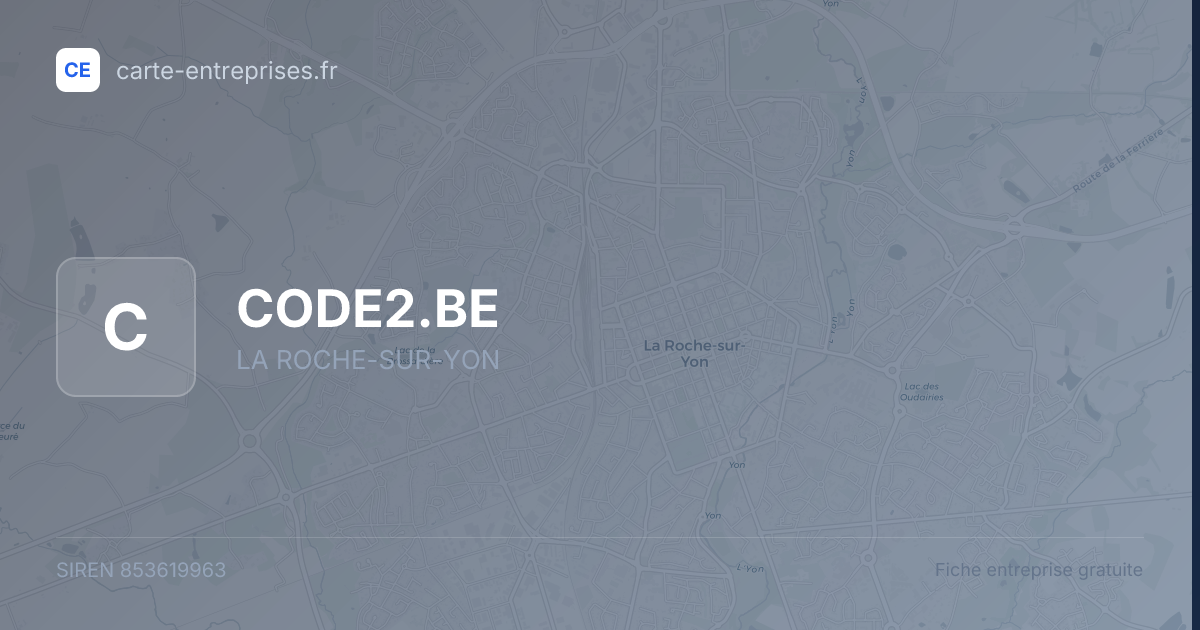 CODE2.BE — 853619963 — fiche entreprise