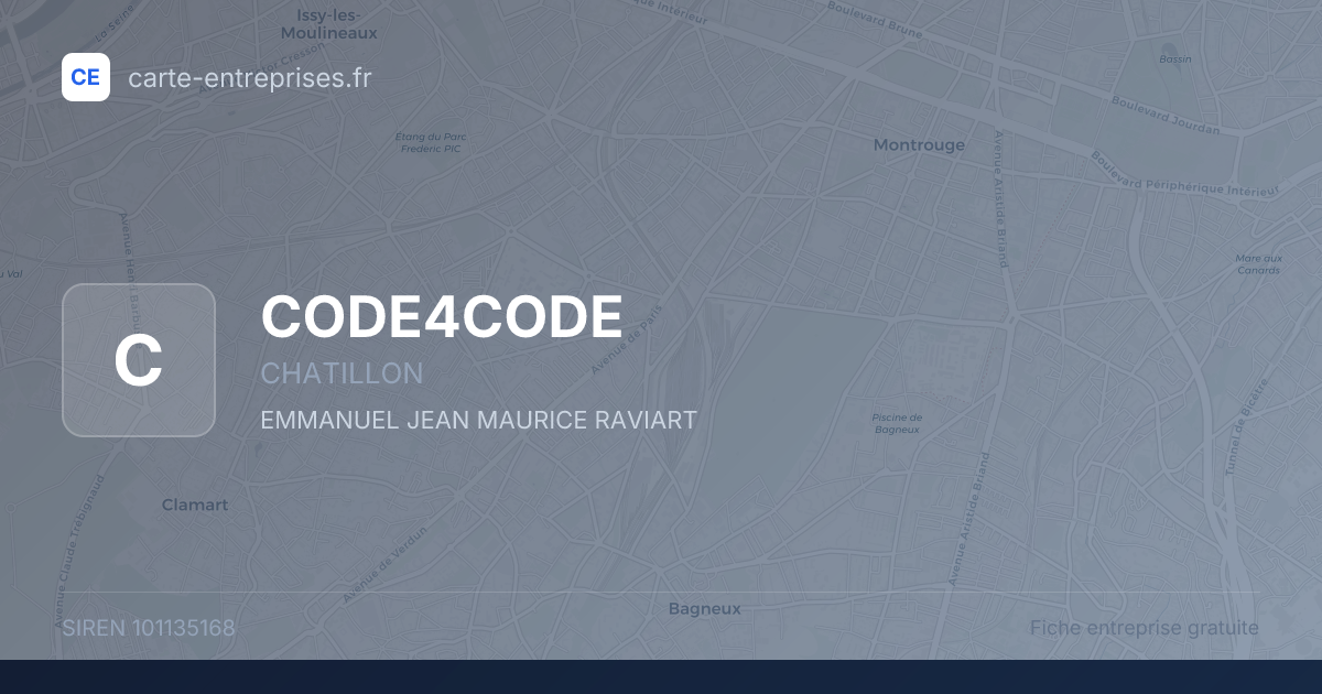 CODE4CODE — 101135168 — fiche entreprise
