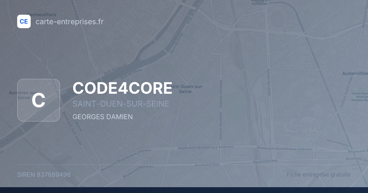 CODE4CORE — 837689496 — fiche entreprise