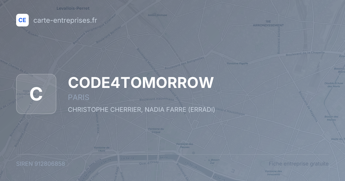 CODE4TOMORROW — 912806858 — fiche entreprise