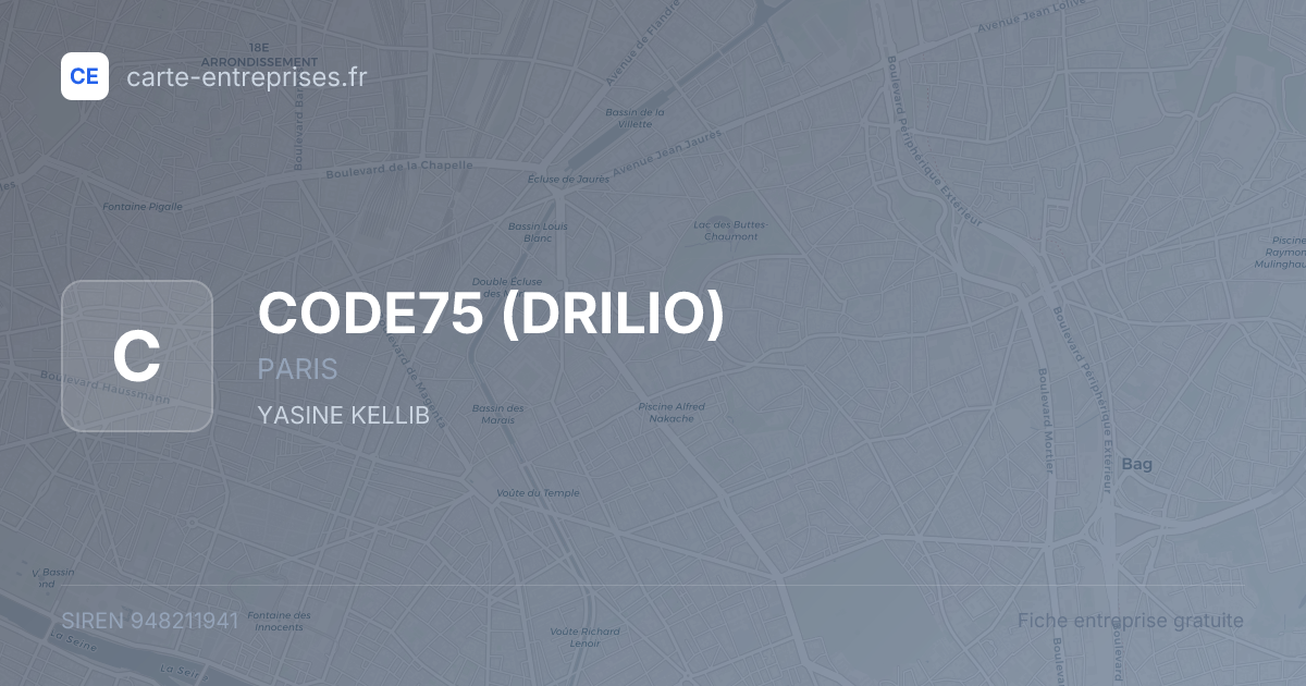 CODE75 (DRILIO) — 948211941 — fiche entreprise