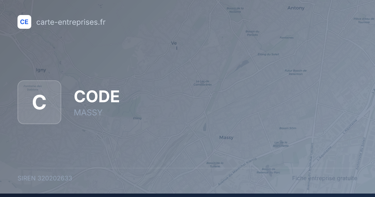 CODE — 320202633 — fiche entreprise