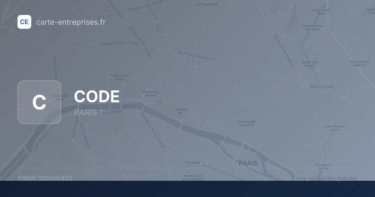 CODE — 329490403 — fiche entreprise