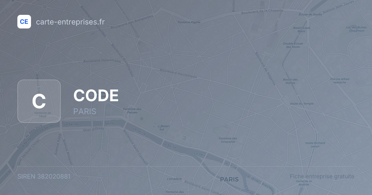CODE — 382020881 — fiche entreprise