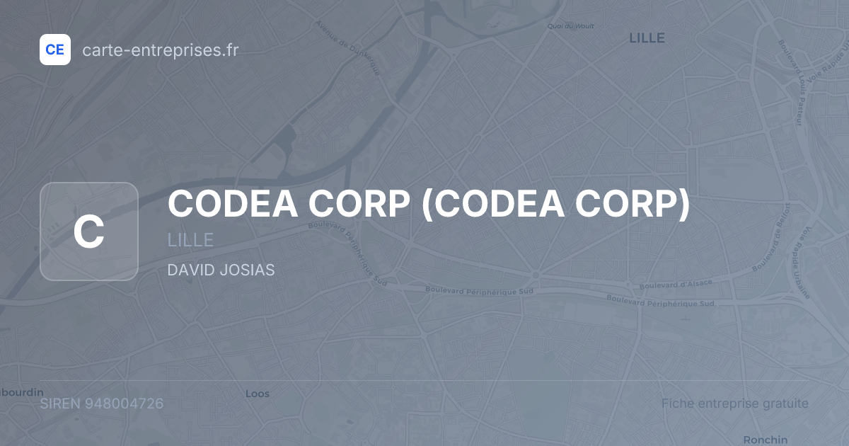 CODEA CORP — 948004726 — fiche entreprise