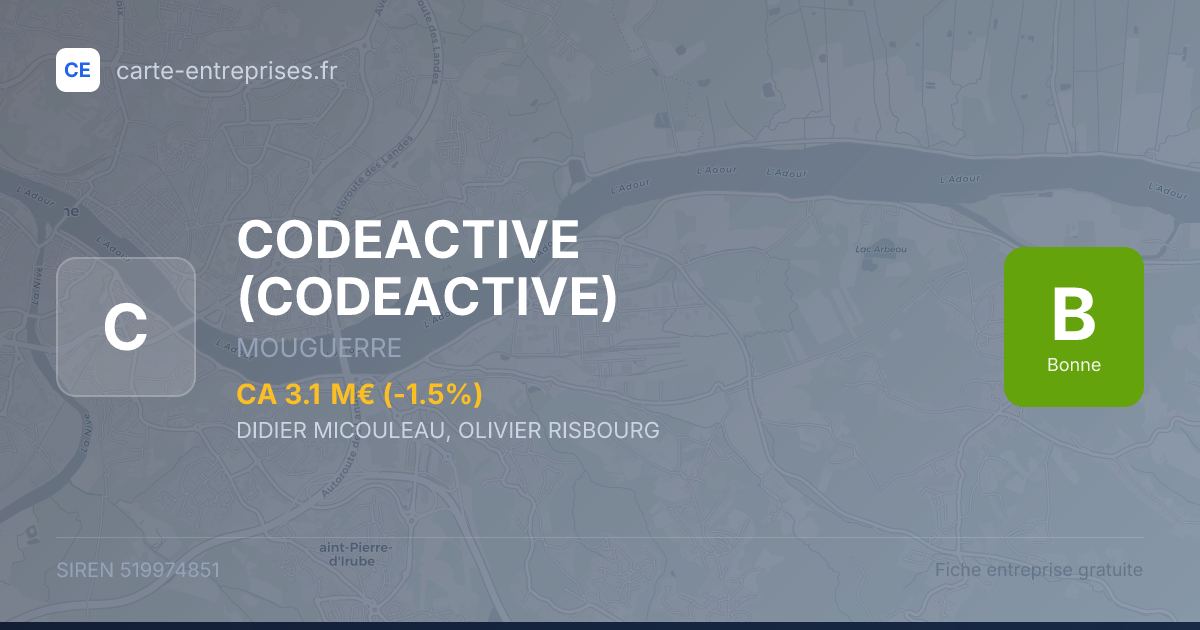 CODEACTIVE — 519974851 — fiche entreprise