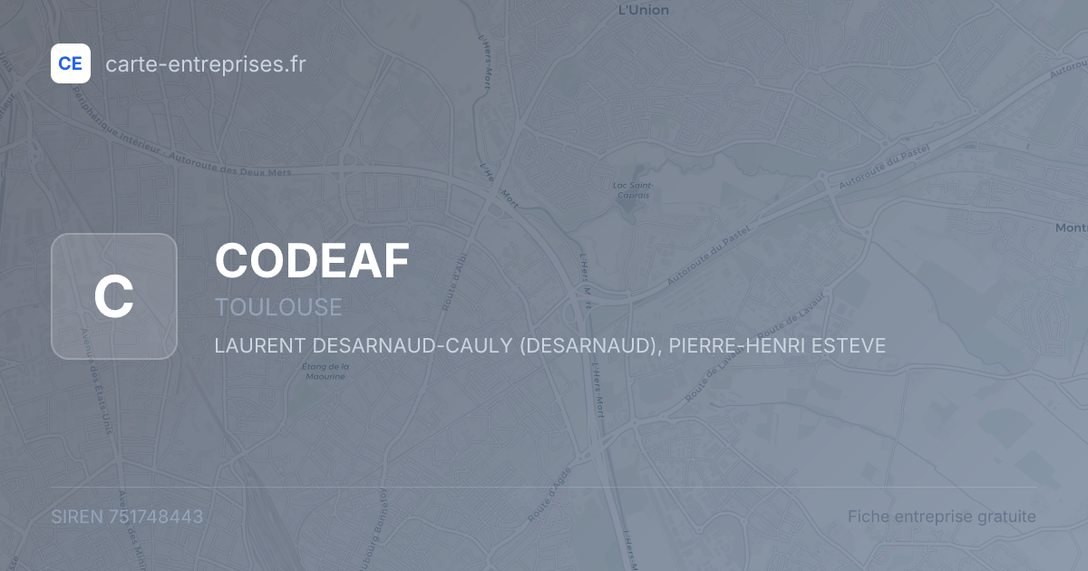 CODEAF — 751748443 — fiche entreprise