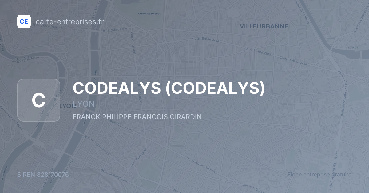 CODEALYS — 828170076 — fiche entreprise