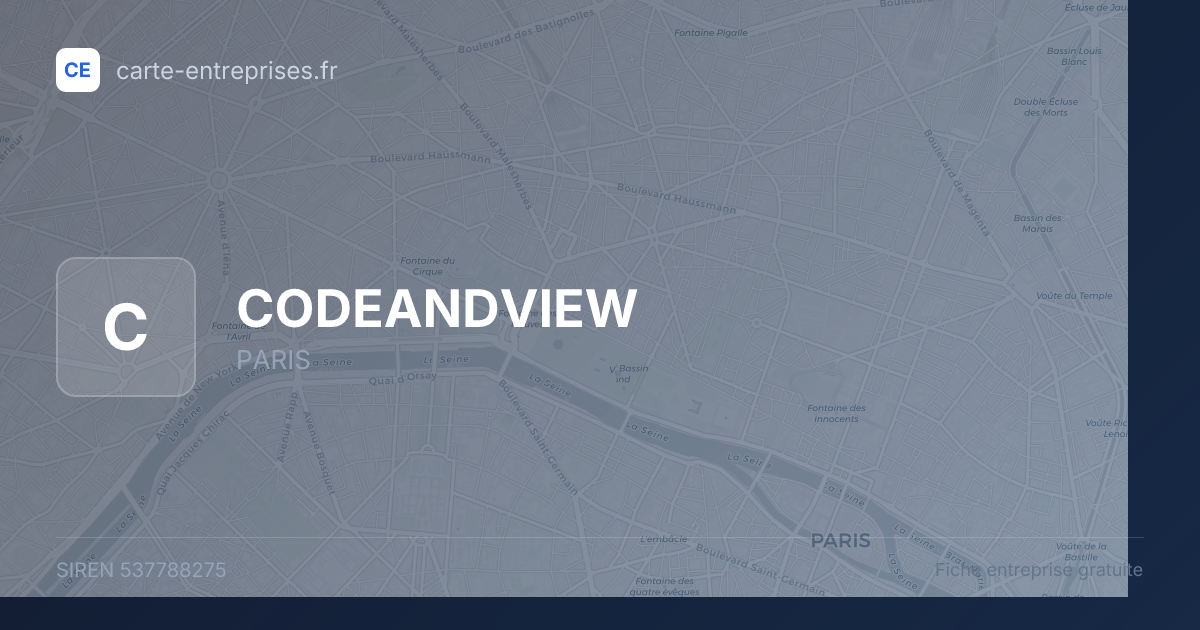 CODEANDVIEW — 537788275 — fiche entreprise