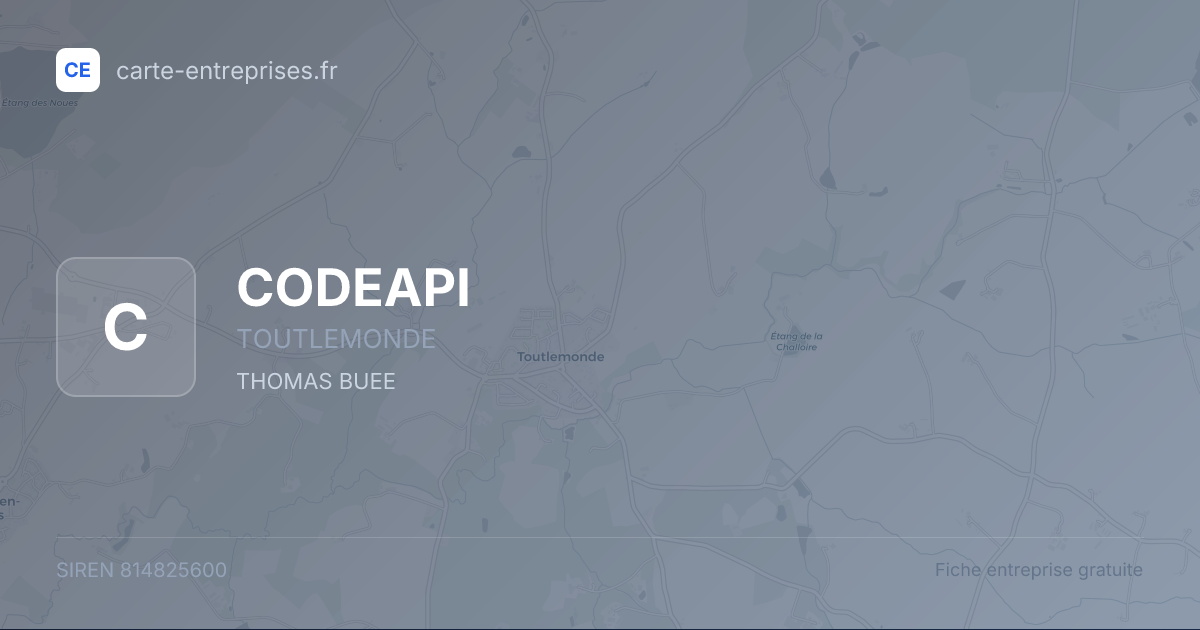 CODEAPI — 814825600 — fiche entreprise