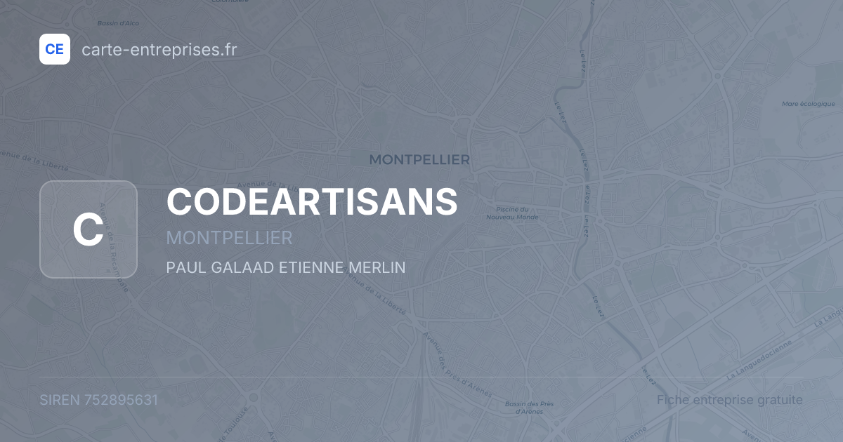 CODEARTISANS — 752895631 — fiche entreprise