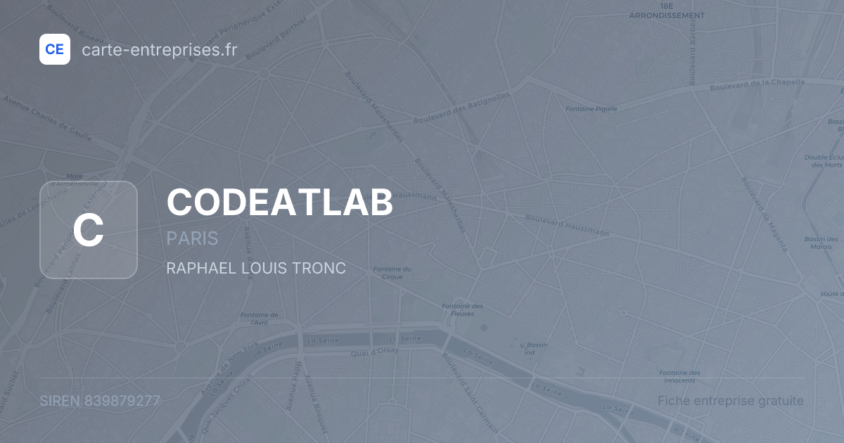 CODEATLAB — 839879277 — fiche entreprise