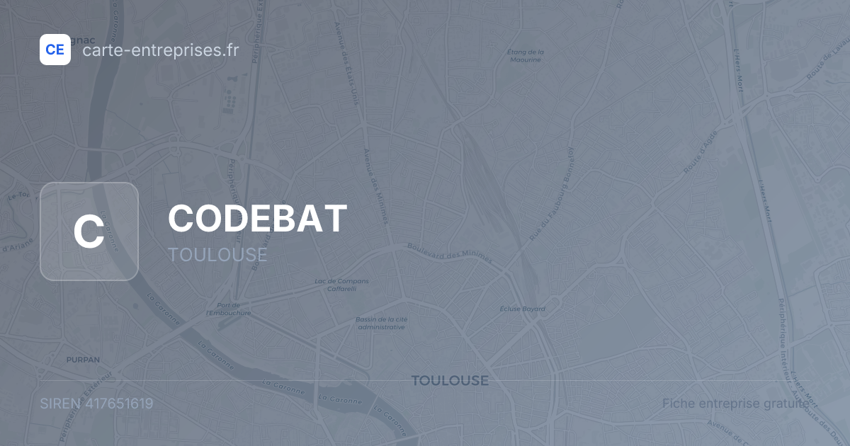 CODEBAT — 417651619 — fiche entreprise