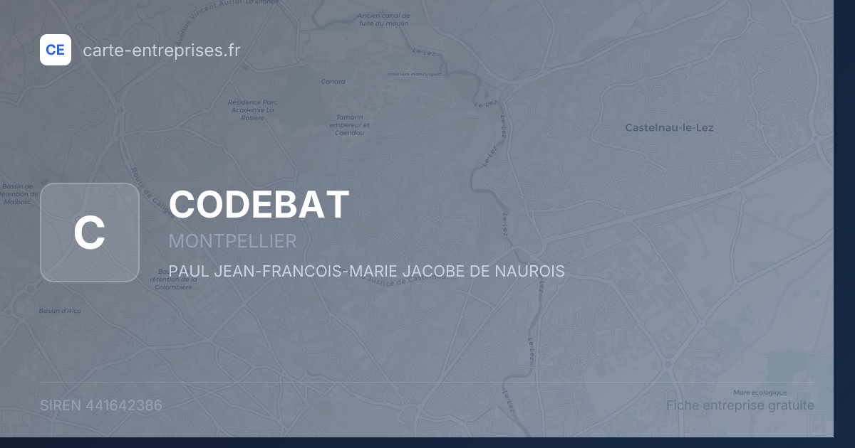 CODEBAT — 441642386 — fiche entreprise