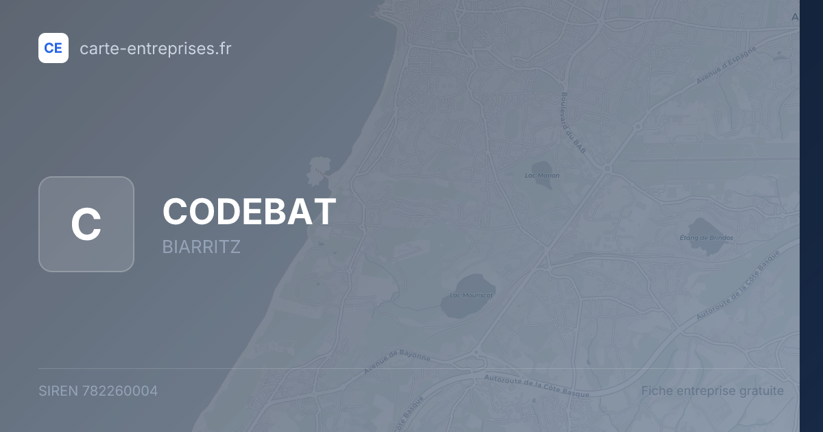 CODEBAT — 782260004 — fiche entreprise