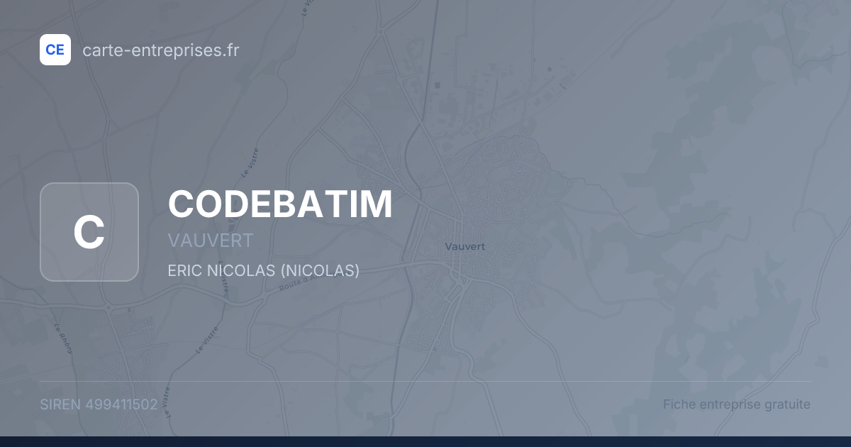 CODEBATIM — 499411502 — fiche entreprise