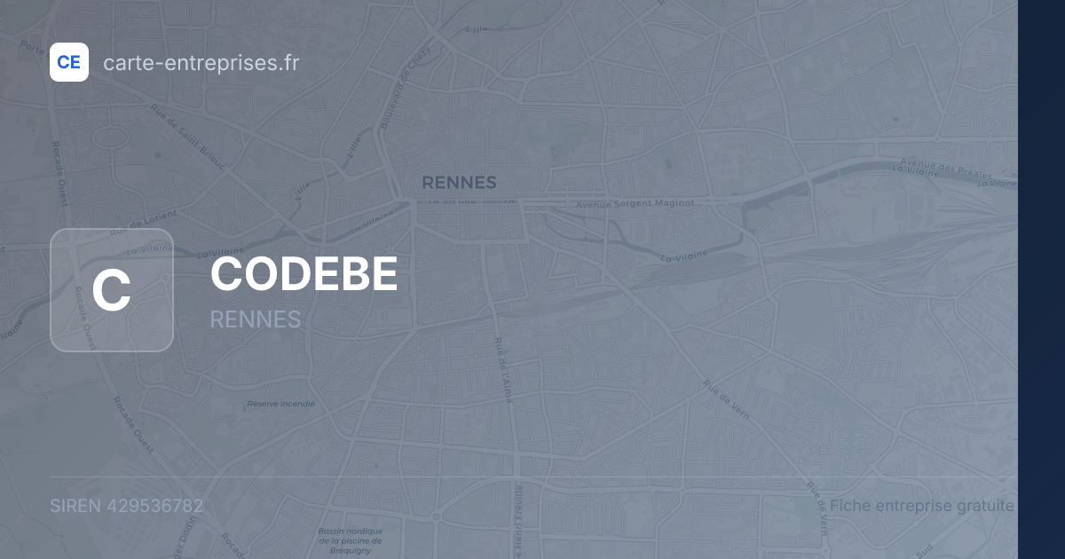 CODEBE — 429536782 — fiche entreprise