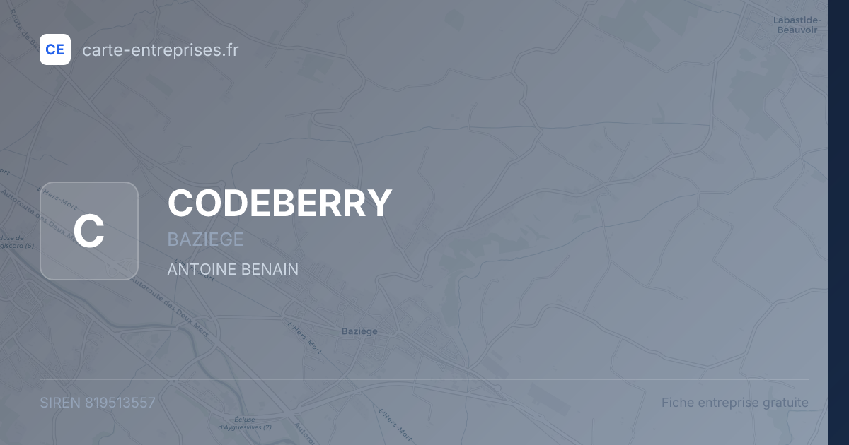 CODEBERRY — 819513557 — fiche entreprise