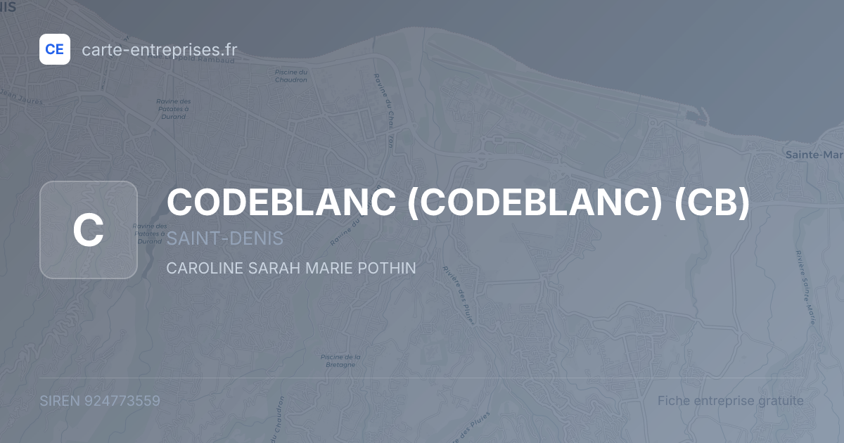 CODEBLANC (CODEBLANC) (CB) — 924773559 — fiche entreprise