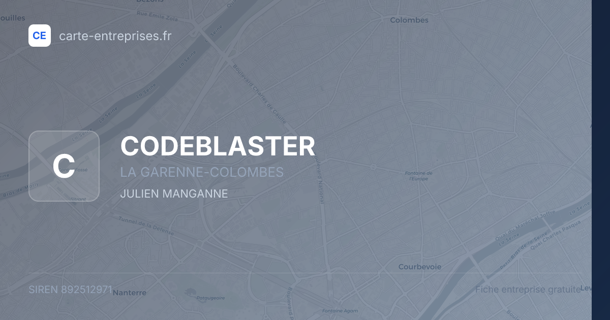CODEBLASTER — 892512971 — fiche entreprise