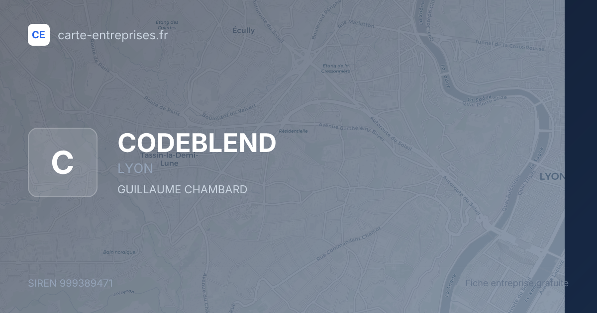 CODEBLEND — 999389471 — fiche entreprise