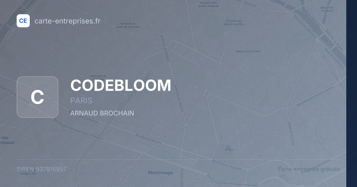 CODEBLOOM — 937915957 — fiche entreprise