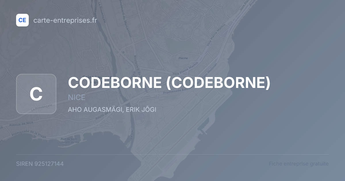 CODEBORNE — 925127144 — fiche entreprise