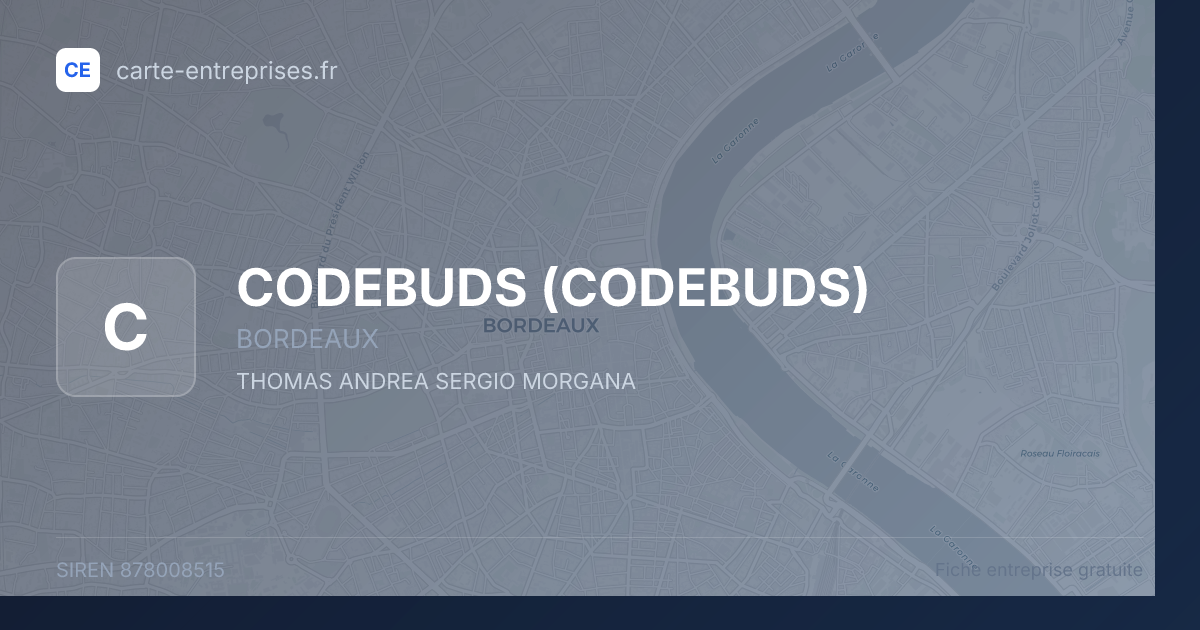 CODEBUDS — 878008515 — fiche entreprise