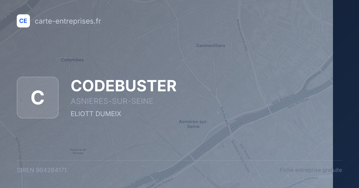 CODEBUSTER — 904284171 — fiche entreprise