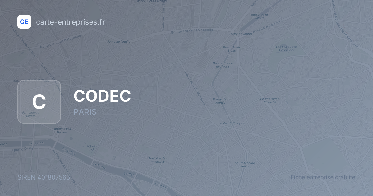 CODEC — 401807565 — fiche entreprise
