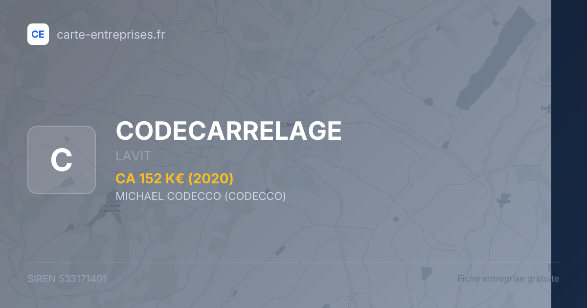 CODECARRELAGE — 533171401 — fiche entreprise