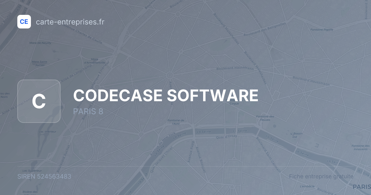 CODECASE SOFTWARE — 524563483 — fiche entreprise