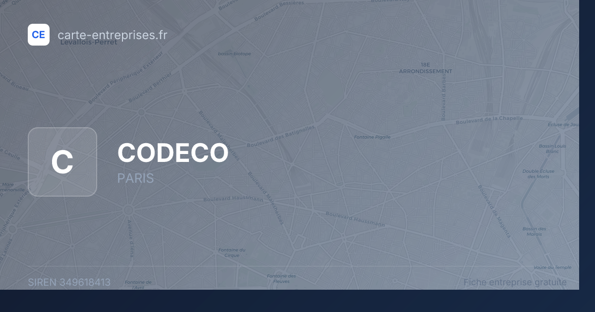 CODECO — 349618413 — fiche entreprise