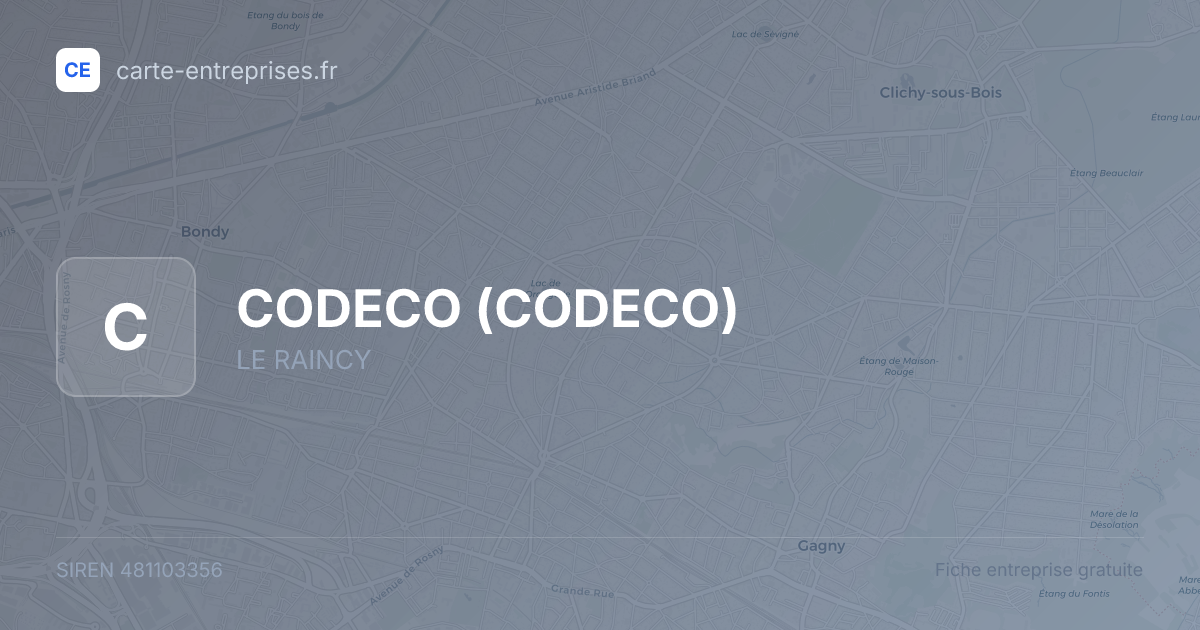 CODECO — 481103356 — fiche entreprise
