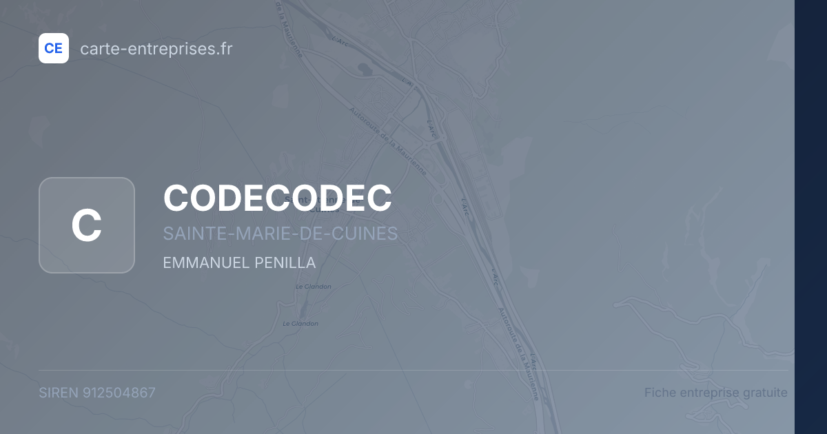 CODECODEC — 912504867 — fiche entreprise