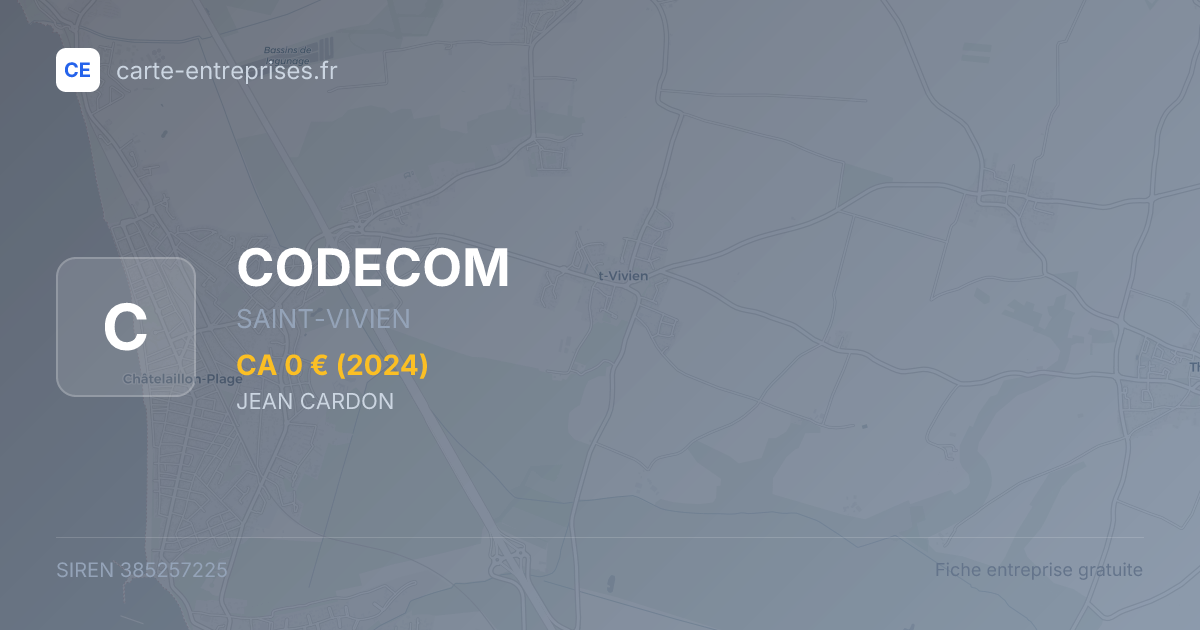 CODECOM — 385257225 — fiche entreprise