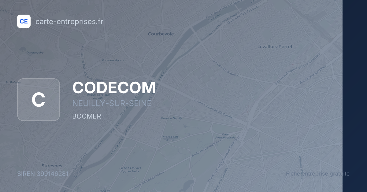 CODECOM — 399146281 — fiche entreprise